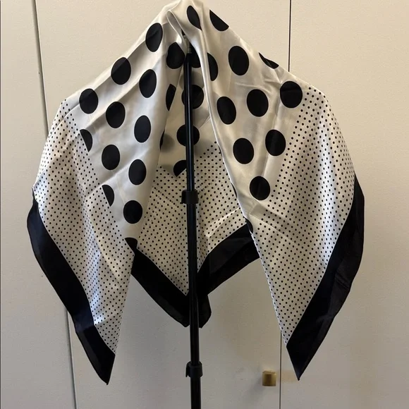 Polka Dot Silk 34" Square Scarf - Picture 1 of 3